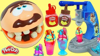 Feeding Mr Play Doh Head Desserts With Drizzle Syrup [upl. by Ahsiki]