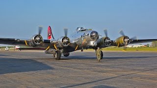 Boeing B17 Flying Fortress flight with cockpit view and ATC [upl. by Alene]