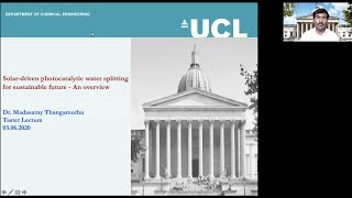 Taster lecture Solar driven Photocatalytic Water splitting for Sustainable Future – An overview [upl. by Darwen929]