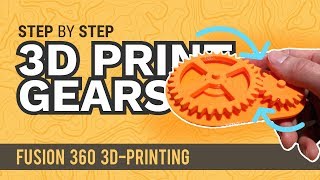 Create Custom 3D Printable Gears in Fusion 360  Practical Prints 1 [upl. by Nanah]