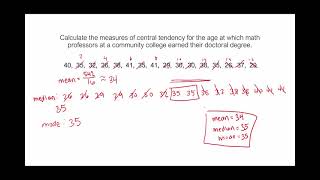 Examples of Finding the Measures of Central Tendency  Mean Median and Mode [upl. by Maice]