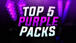 Top 5 BEST PURPLE Minecraft PVP Texture Packs [upl. by Cookie]