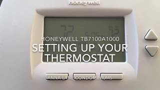 Programming the Honeywell TB7100A1000 Thermostat [upl. by Inacana]