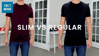 Slim Fit vs Regular Fit TShirts  Fit Guide feat HampM [upl. by Ayalat]