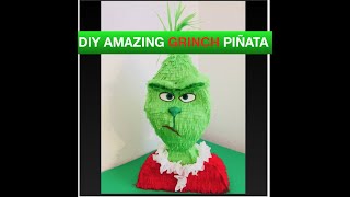 How to make THE BEST GRINCH PIÑATA Como hacer la mejor PIÑATA DEL GRINCH [upl. by Norehc]