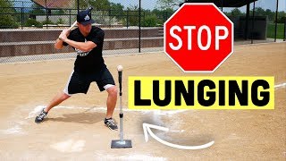 How To FINALLY Stop Lunging In Your Baseball Swing [upl. by Aletha]