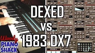 Dexed VST versus 1983 Yamaha DX7  Orgy of 80s riffs and overused presets [upl. by Gillespie]