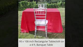 Rectangle Tablecloth Sizes [upl. by Brightman]