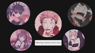 Matching 3 person anime icons [upl. by Buehler]