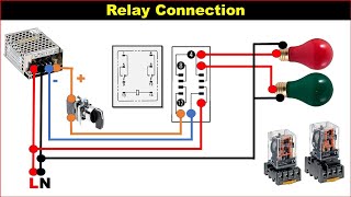 Relay Wiring Diagram  Relay Connection  Relay Working Principle [upl. by Ecitnerp]