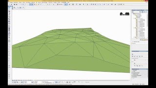 Archicad Tutorial 3DGeländemodel aus 2DHöhenlinien erzeugen [upl. by Gawlas]