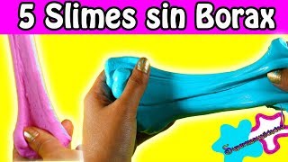 5 Slimes sin Borax y fáciles Slime comestible de 1 ingrediente 🌟Supermanualidades [upl. by Nadual]