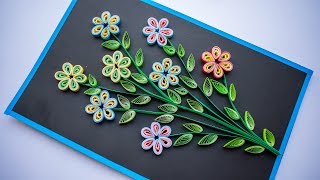 Mothers day  Quilling Flower  How to make Quilling Flowers  Quilling for Beginners  DIY 💚 [upl. by Tound837]