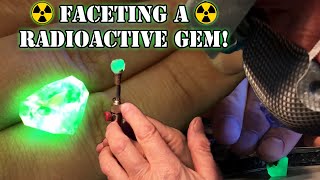 Cutting a Natural Glowing Gemstone Hyalite Opal [upl. by Aimerej]