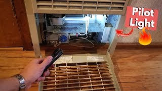 How To Light your Furnace Pilot Light Lighting Gas Heater Pilot Light Jonny DIY [upl. by Nivlak734]