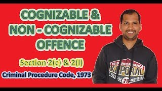 Cognizable and Non  Cognizable Offences  Section 2c  Section 2l  Criminal Procedure Code [upl. by Giuditta487]