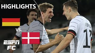 Florian Neuhaus scores but Germany is held by Christian Eriksen and Denmark  Highlights  ESPN FC [upl. by Blen]