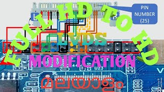 Full hd to hd Lvds cable modification [upl. by Imuyam]