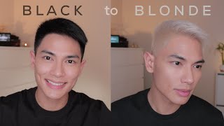 DIY Platinum Blonde for Men  Dark Hair to Blonde [upl. by Vigor]