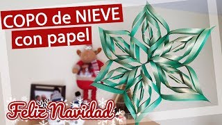 Copo de nieve de papel fácil en 3D ❄ ¿Cómo hacerlo [upl. by Eiaj]