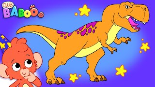 Learn Dinosaurs for Kids  Dinosaur Cartoon videos  Parasaurolophus TRex  Club Baboo dinasours [upl. by Nanaek205]