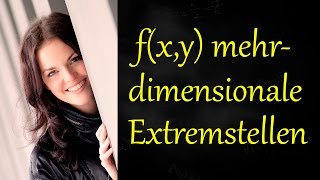 Mehrdimensionale Extremstellen Extrema mit 2 Variablen [upl. by Goody]