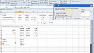 Sharpe Ratio Maximization with Excel Solver [upl. by Oni]