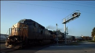 CSX Long Mixed Freight Train Screams Along Curve [upl. by Ayak12]