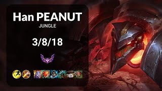 Han Peanut Skarner vs Ekko JUNGLE  KR MASTER Patch 1424 [upl. by Eerbua43]