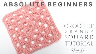 CROCHET How to Crochet a Granny Square  Absolute Beginners  Bella Coco [upl. by Iatnohs]