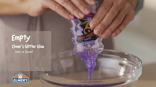 Elmer’s Glue DIY KIDFRIENDLY Purple Glitter Slime [upl. by Ekard555]