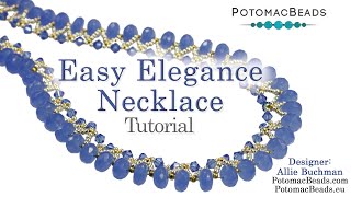 Easy Elegance Necklace  DIY Jewelry Making Tutorial by PotomacBeads [upl. by Aigroeg]