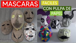 MASCARAS HECHAS DE PAPEL PAPER MACHE MASKS [upl. by Wamsley]