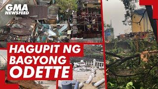 Hagupit ng Bagyong Odette  GMA News Feed [upl. by Autrey]