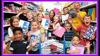 SCHOOL SUPPLIES FOR 15 KIDS  BACK TO SCHOOL 2019 [upl. by Yrannav174]