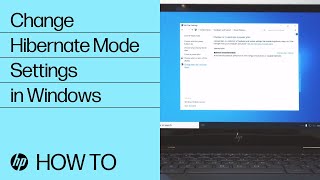 Change Hibernate Mode Settings in Windows  HP Computers  HP Support [upl. by Mellen]