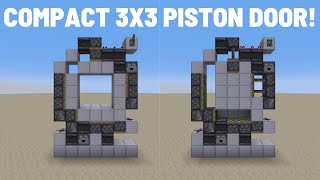 How To Make A Compact 3x3 Piston Door Minecraft Java 120 [upl. by Nairda20]