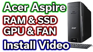 450 Acer Aspire Desktop PC  Part 3  Upgrade Video  RAM  SSD  GPU  Fan [upl. by Assirehc534]