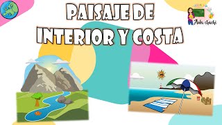 Paisaje de Interior y de Costa  Aula chachi  Vídeos educativos para niños [upl. by Cynthy774]