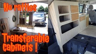 Van conversion build cabinets DIY and TRANSFERABLE [upl. by Aidaas]