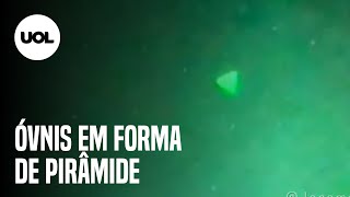 Vídeo com óvnis em forma de pirâmide é autêntico diz Pentágono [upl. by Jezabella435]