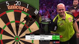 DOMINANCE FROM MVG Van Gerwen v Smith  2018 Premier League Final [upl. by Nahtaoj680]