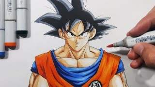 How To Draw Goku  Step By Step Tutorial [upl. by Nosittam]