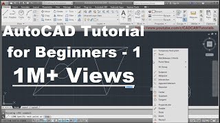 AutoCAD Tutorial for Beginners  Lesson  1 [upl. by Hovey]