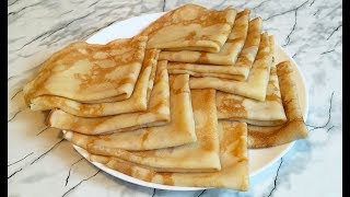 Простые Блины Без Заморочек Быстро и Вкусно  Блины На Молоке  Pancakes Recipe Crepes [upl. by Nessej]