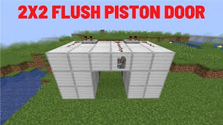 How To Build A 2x2 Flush Piston Door Minecraft Java 119 [upl. by Dell]