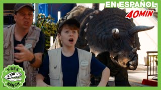 Parque de TRex  ¡Dinosaurios y Mundo Jurásico para niños con Indominus Rex [upl. by Stoat]