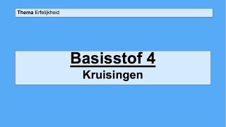 VMBO 3  Erfelijkheid  Basisstof 4 Kruisingen [upl. by Nosreffej279]