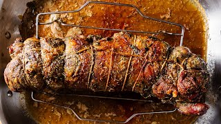 Easy Roasted Boneless Leg of Lamb Recipe [upl. by Terrilyn]