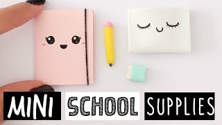 4 DIY REAL MINI SCHOOL SUPPLIES Cute amp Easy [upl. by Colette383]